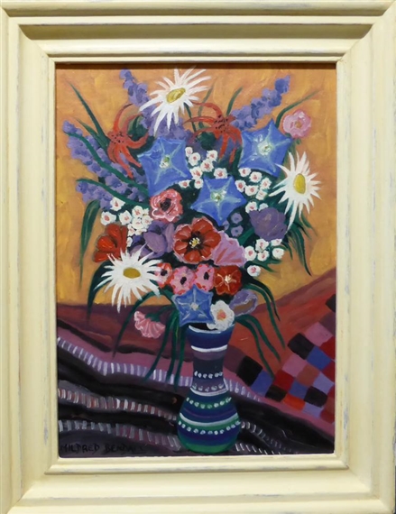 Still life of summer flowers by Mildred Bendall