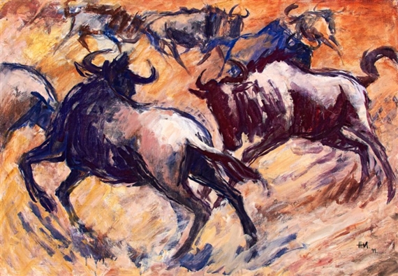 Wildebeeste by Hennie Niemann Junior, 1999