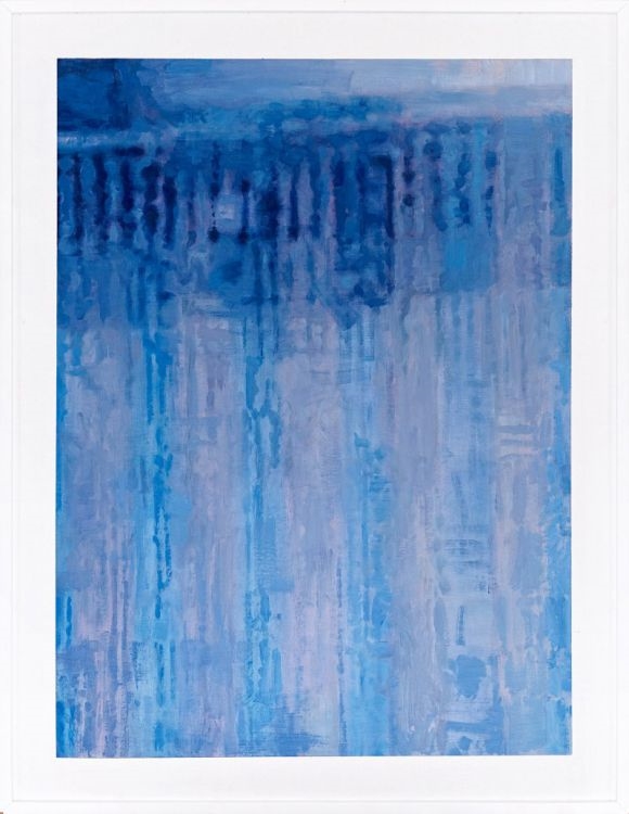 Artwork by Ian Grose, Moiré, Made of oil on linen laid down on board