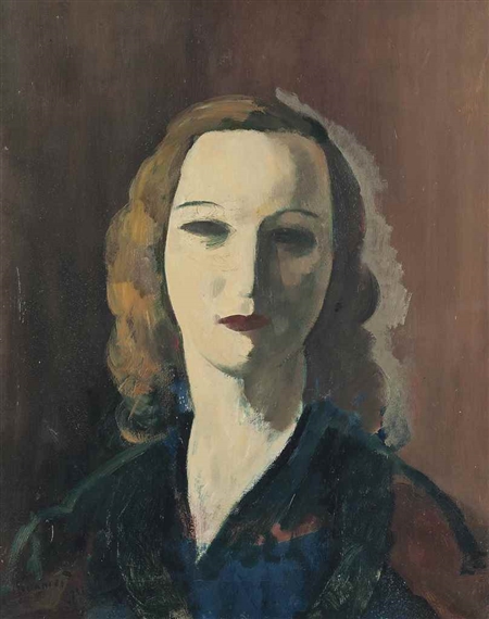 Portrait of a lady by Jacob Kramer, 1933