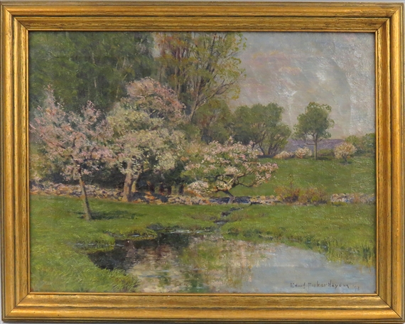 Apple blossoms by Edward Parker Hayden, 1978