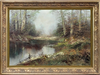 WOODED LANDSCAPE WITH POND - Kort