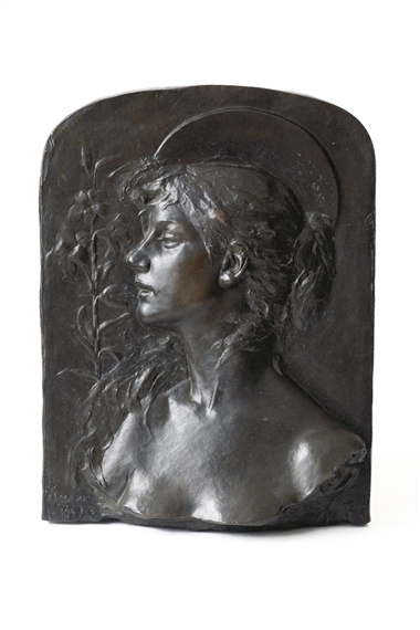 Head of a Saint by Bertram Mackennal, 1892