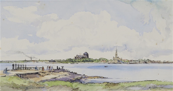 Veere, Holland by William Palmer Robins, 1939