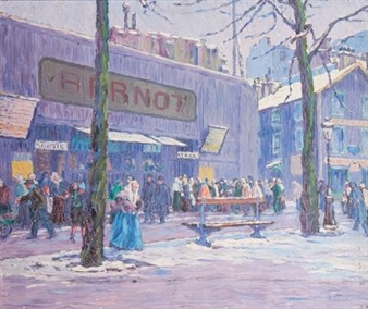 La disette du charbon place des Abesses - André Leveillé