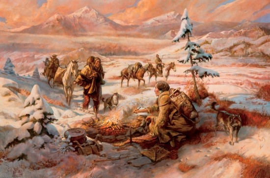 Shoshone Hunters Return by William Harry Ahrendt