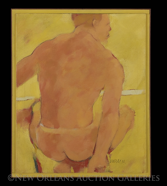 George Valentine Dureau | Portrait of a Blonde Nude Male and an