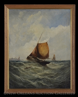 Beating Into Dover Harbor - H. M. Knight