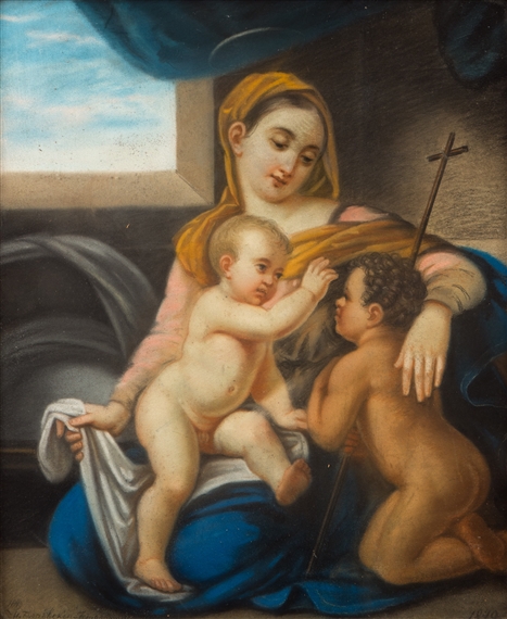 Mary with Young Christ and St. John by Ivan Vasilievich Bugaevsky-Blagodarny, 1849