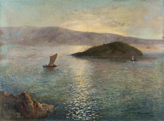 Lake Sevan by Georgii Zakharovitch Bashindzhagian, 1912
