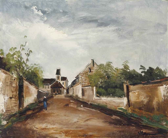 Rue de village by Maurice de Vlaminck, circa 1920-1922