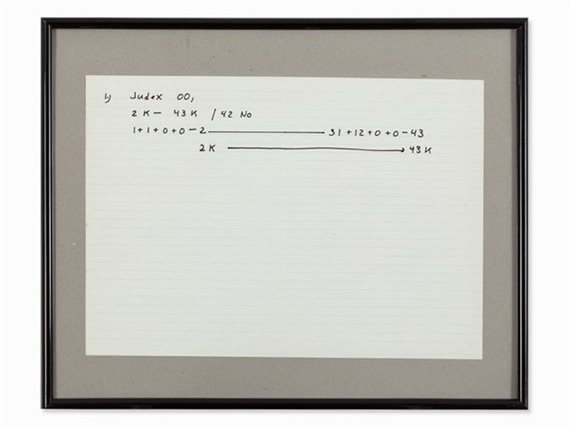 Untitled by Hanne Darboven, 1970