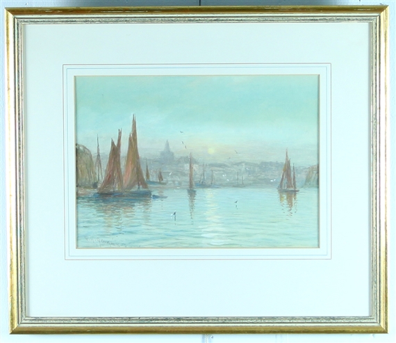 Fishing Boats in Harbour by George Henry Jenkins