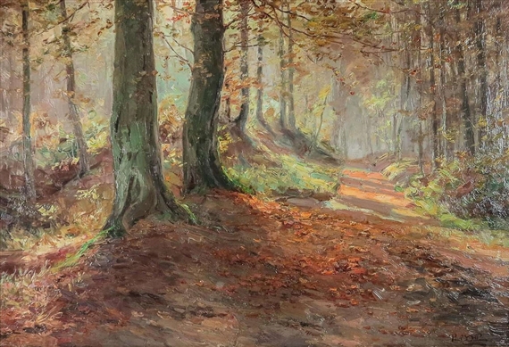 Woodland Scene by Paul Dillens, 1909