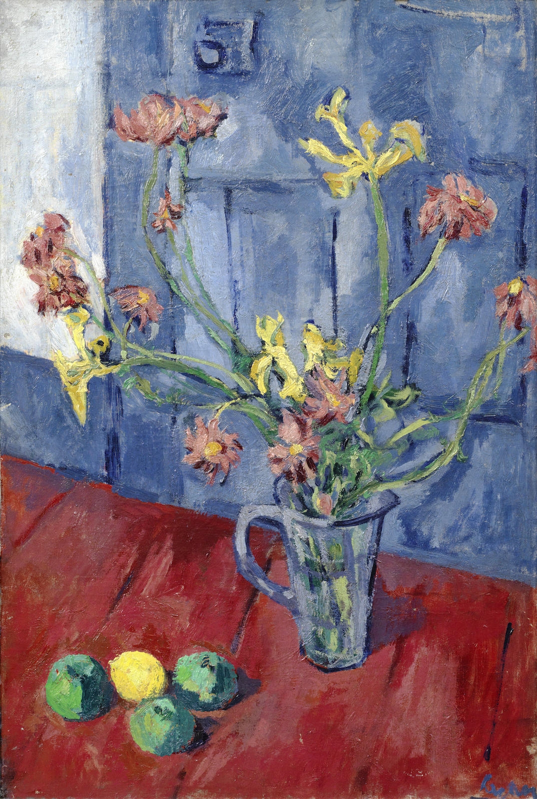 Artwork by Adrian Ryan, Mixed flowers in a vase, Made of Oil on canvas