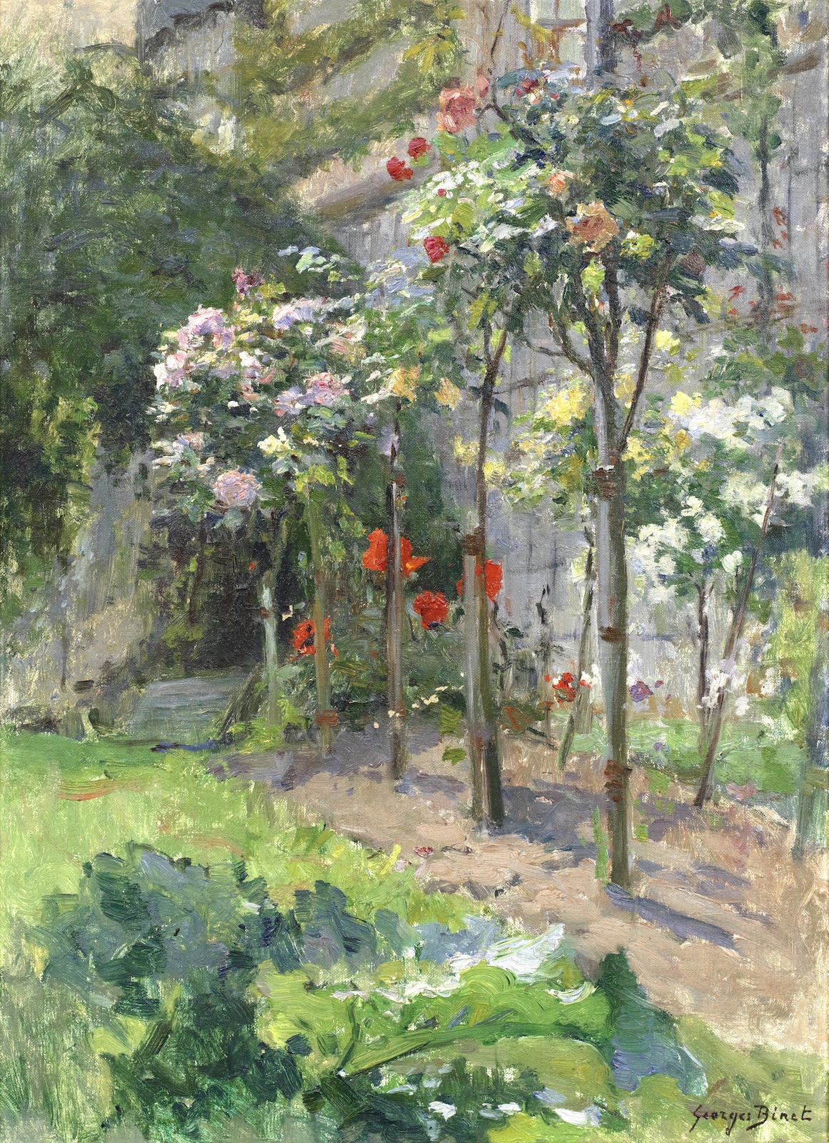 Georges Jules Ernest Binet | Garden with roses | MutualArt