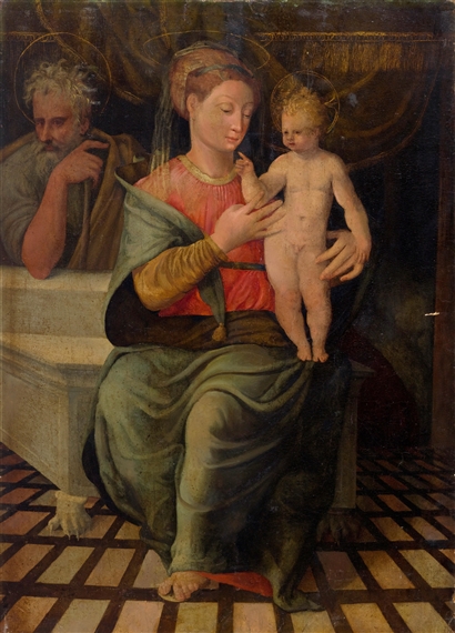 The Holy Family - Vicenzo degli Azani da Pavia