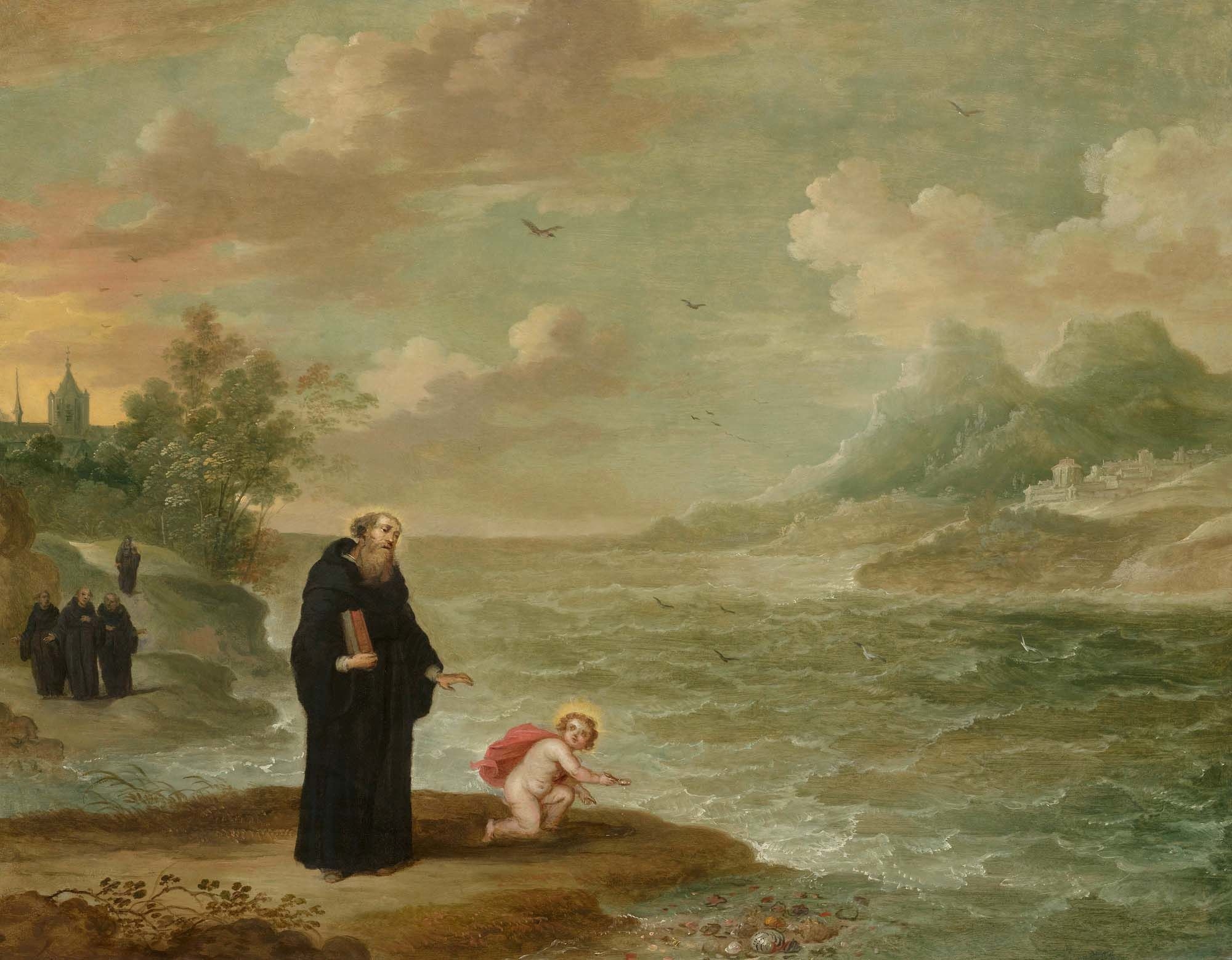 Abraham Willemsens | Saint Augustine with a boy: Allegory of the ...