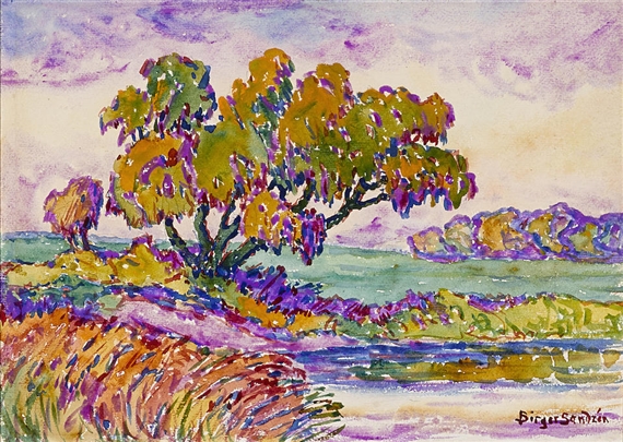 Panorama Wheat Field by Birger Sandzén, 1926