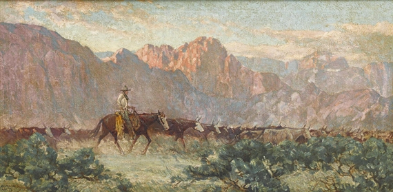 Herding Cattle by Raymond Nott