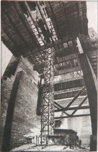 Power, Washington Bridge, NYC by Gottlob L. Briem, 1931
