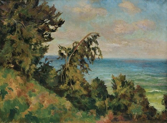 Sunrise in rozewie by Stefan Filipkiewicz, 1935