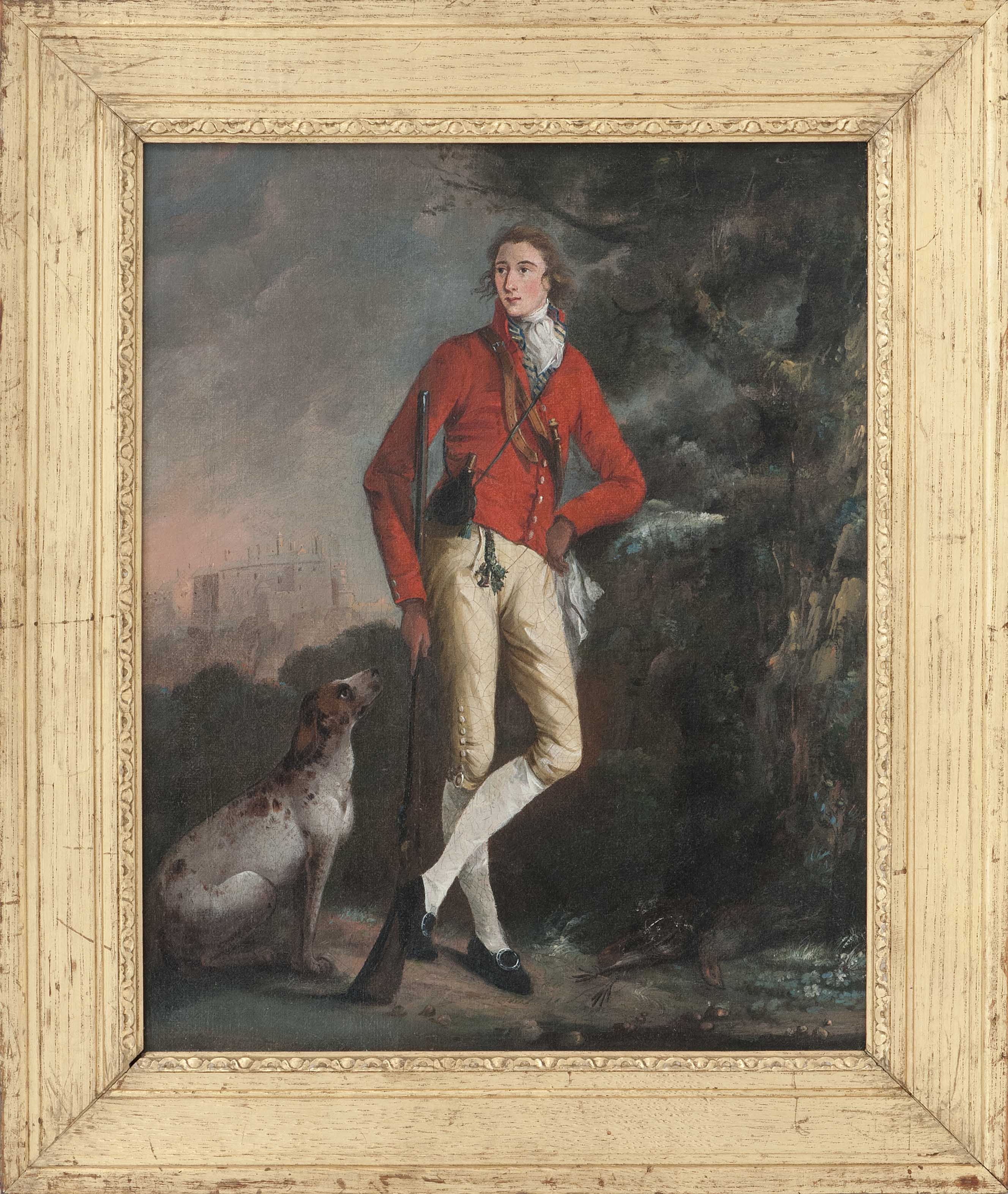 British School, 19th Century | Portrait of a huntsman with his dog ...