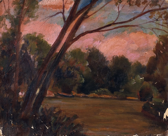 Ohře v Lounech, nedatováno by Alois Bílek