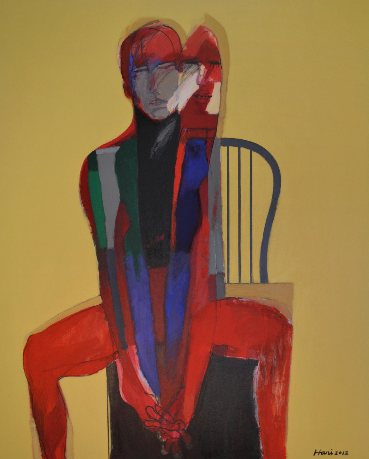 Artwork by Hani Muthir, Comrade, Made of acrylic on canvas