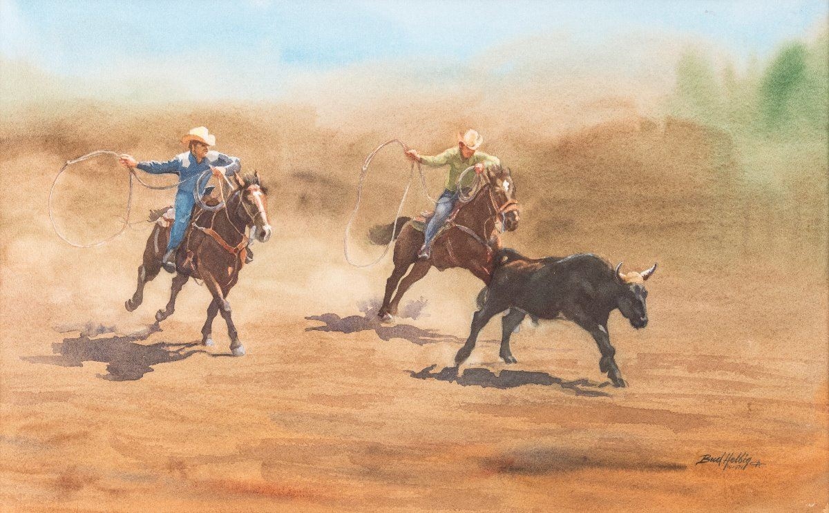 Bud Helbig | Team Ropers (1979) | MutualArt