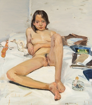 Reclining Nude by Liu Xiaodong, Circa 2000-2001