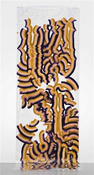 BLACKY Blocked Radiants Sunbathed. Double sided painting from Glow Rod Tanning Series by Kerstin Brätsch, 2012