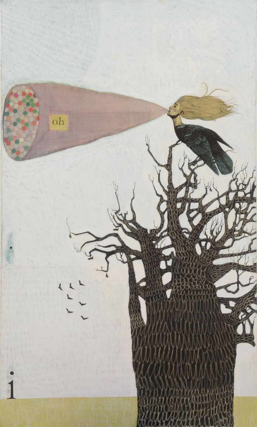 Artwork by Ahmarnya Price, Dyptch: The Werewolf, Made of mixed media on canvas