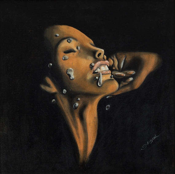 Girl with drop by Kaja Saudek