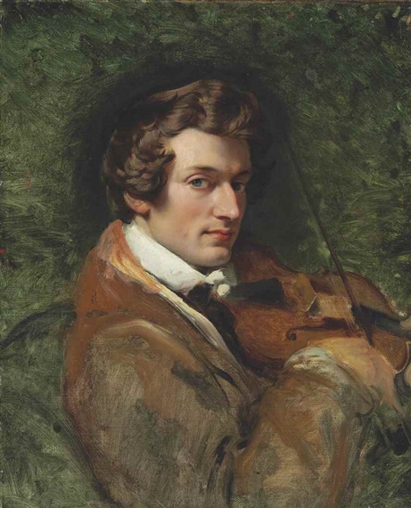 Portrait of Charles Auguste de Bériot by Horace Vernet