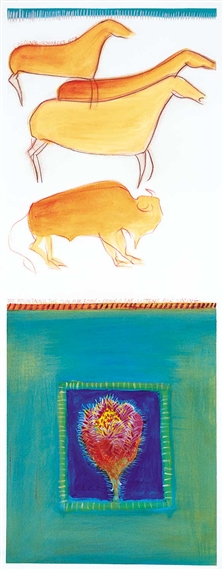 The Mountains, the Sun, Fur Robe - Prairie Ear - Listens for Spring by Joane Cardinal-Schubert