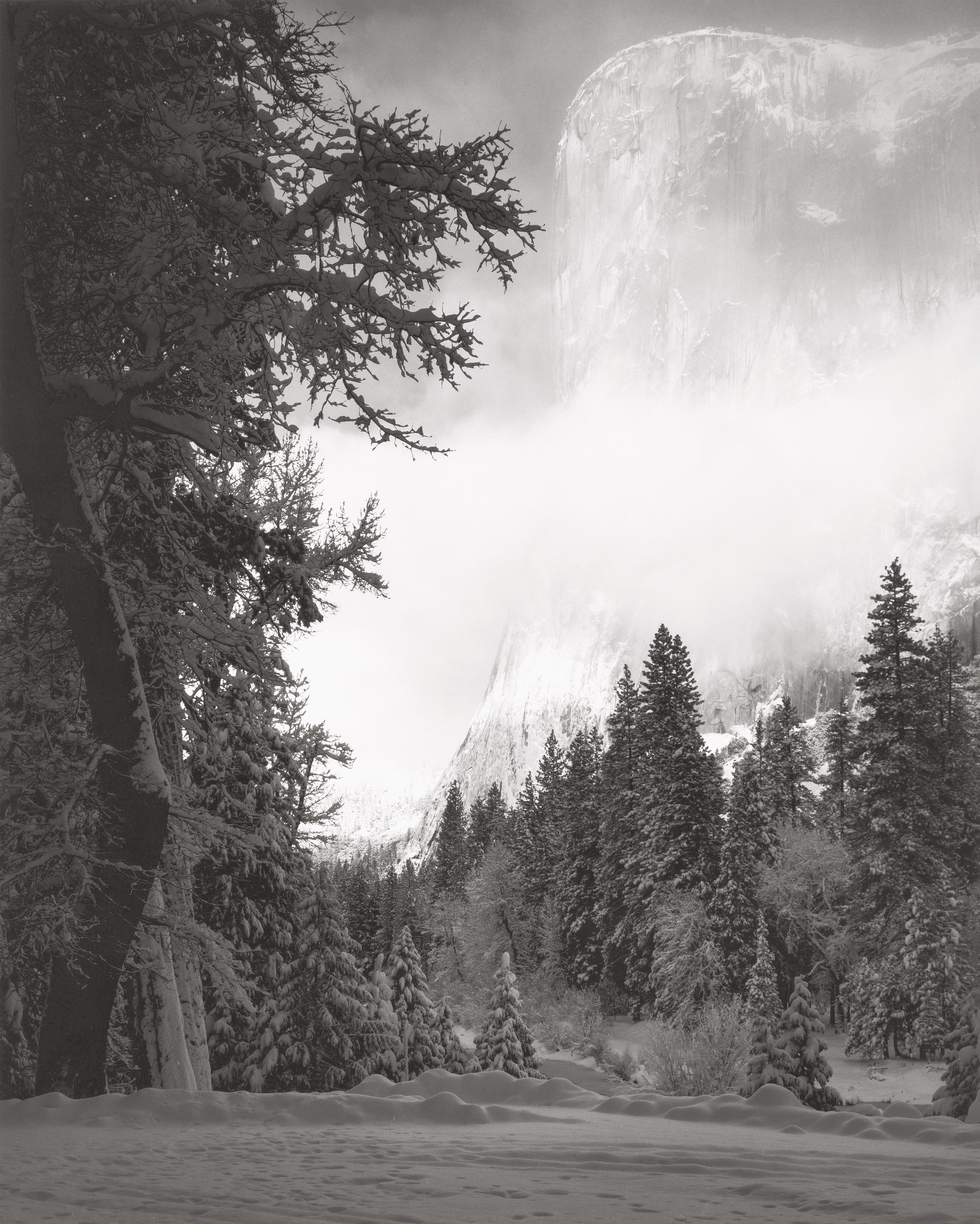 Ansel Adams | El Capitan, Sunrise, Winter, Yosemite, Pl. 10 (From