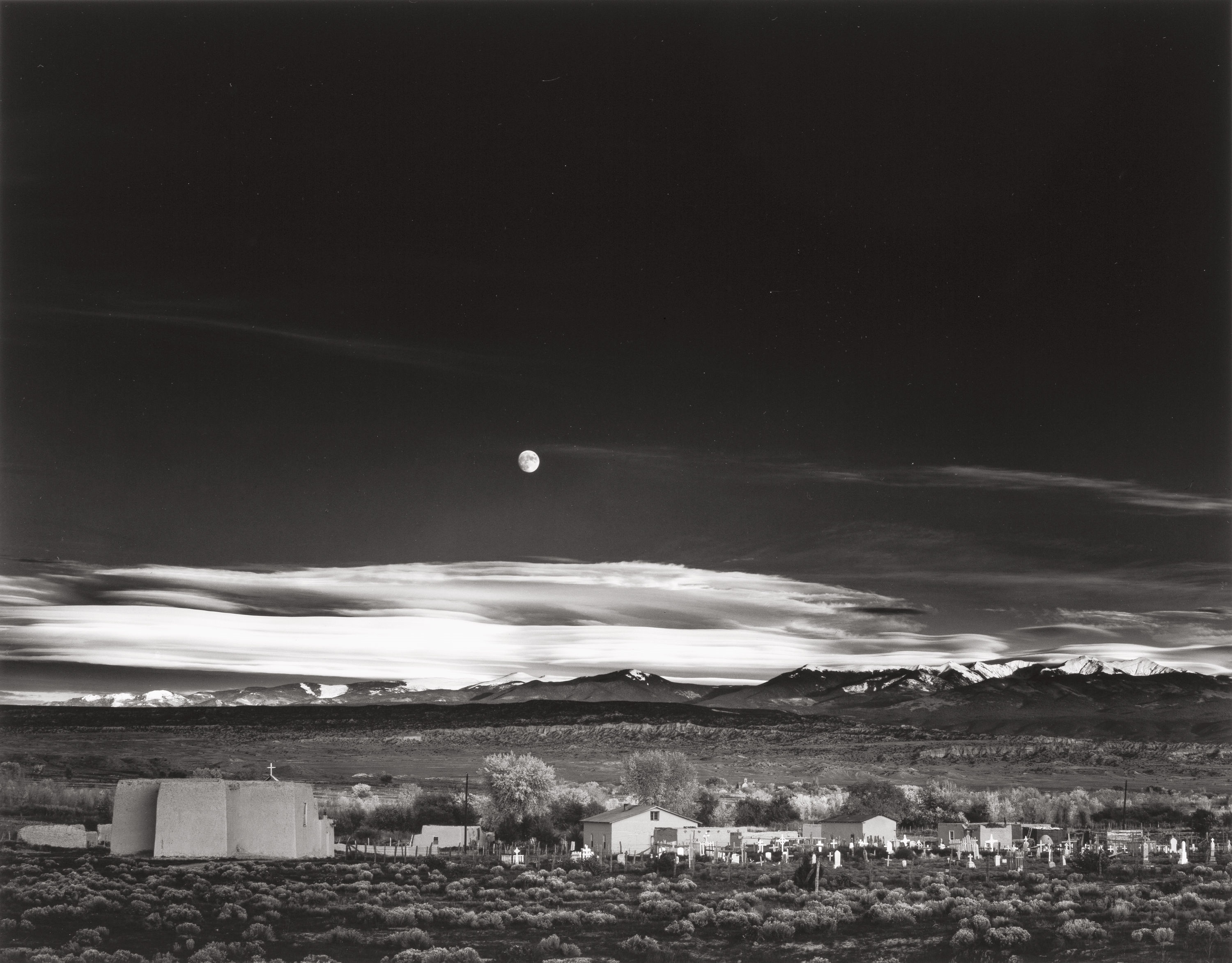 Ansel Adams Moonrise, Hernandez, New Mexico MutualArt