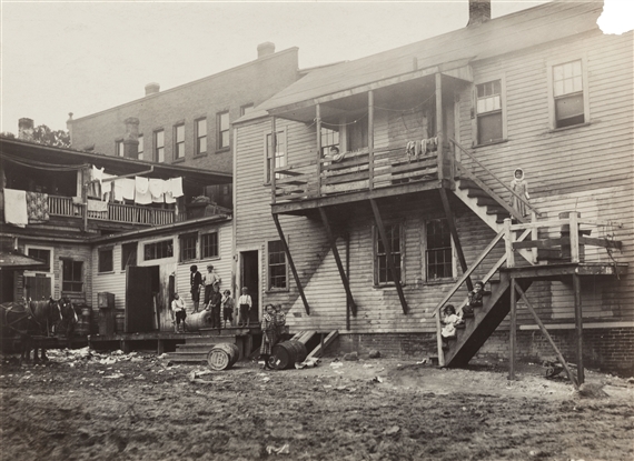 Cottage Street Hovels, East Hampton, MA by Lewis Hine, 1912