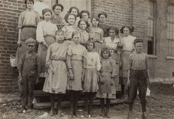 Group of Spinners, Fayetteville, Tennessee by Lewis Hine, 1910, printed later