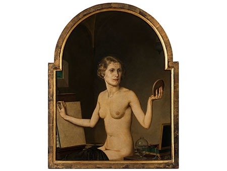 Artwork by Victor Karl Hammer, FEMALE HALBAKT, Made of Oil on panel