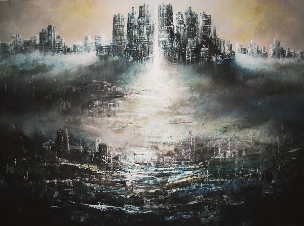 Artwork by Andrzej Fronczak, Incertim Ibi, Made of Mixed media on canvas