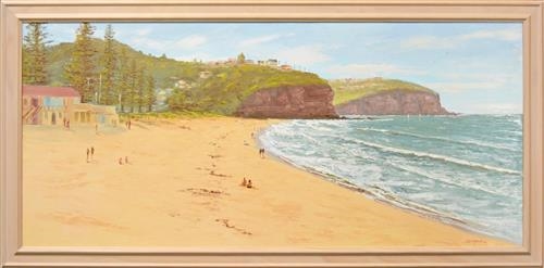 Artwork by Stephan Mann, Newport Beach Looking North, Made of Oil on linen