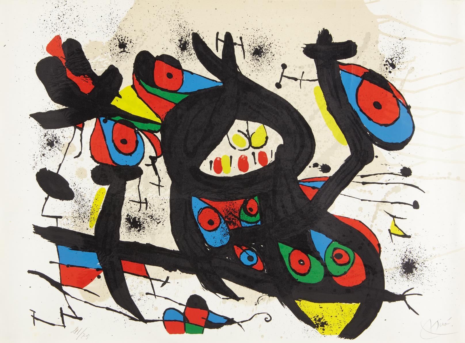 Lithograph for the exhibition Miró at Casino of Knokke-le-Zoute by Joan Miró, 1971