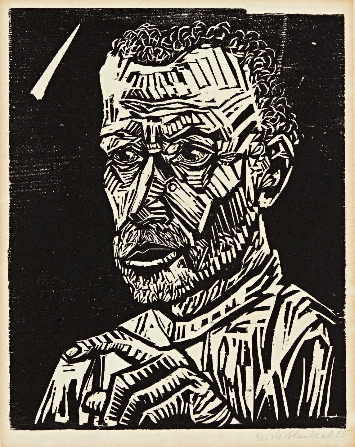 Artwork by Erich Heckel, Ein Jünger (A disciple), Made of Woodcut