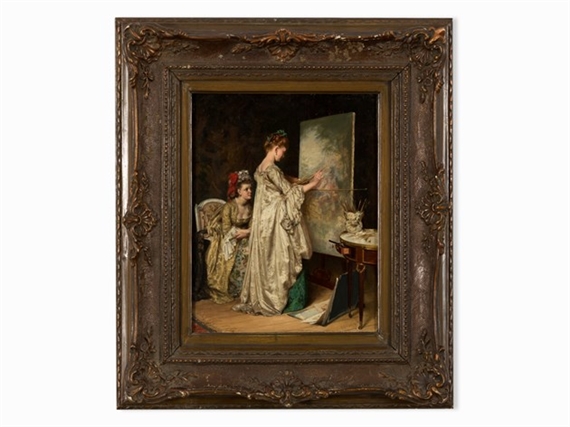 Paintress by Charles Alexandre Coëssin De La Fosse, 1873