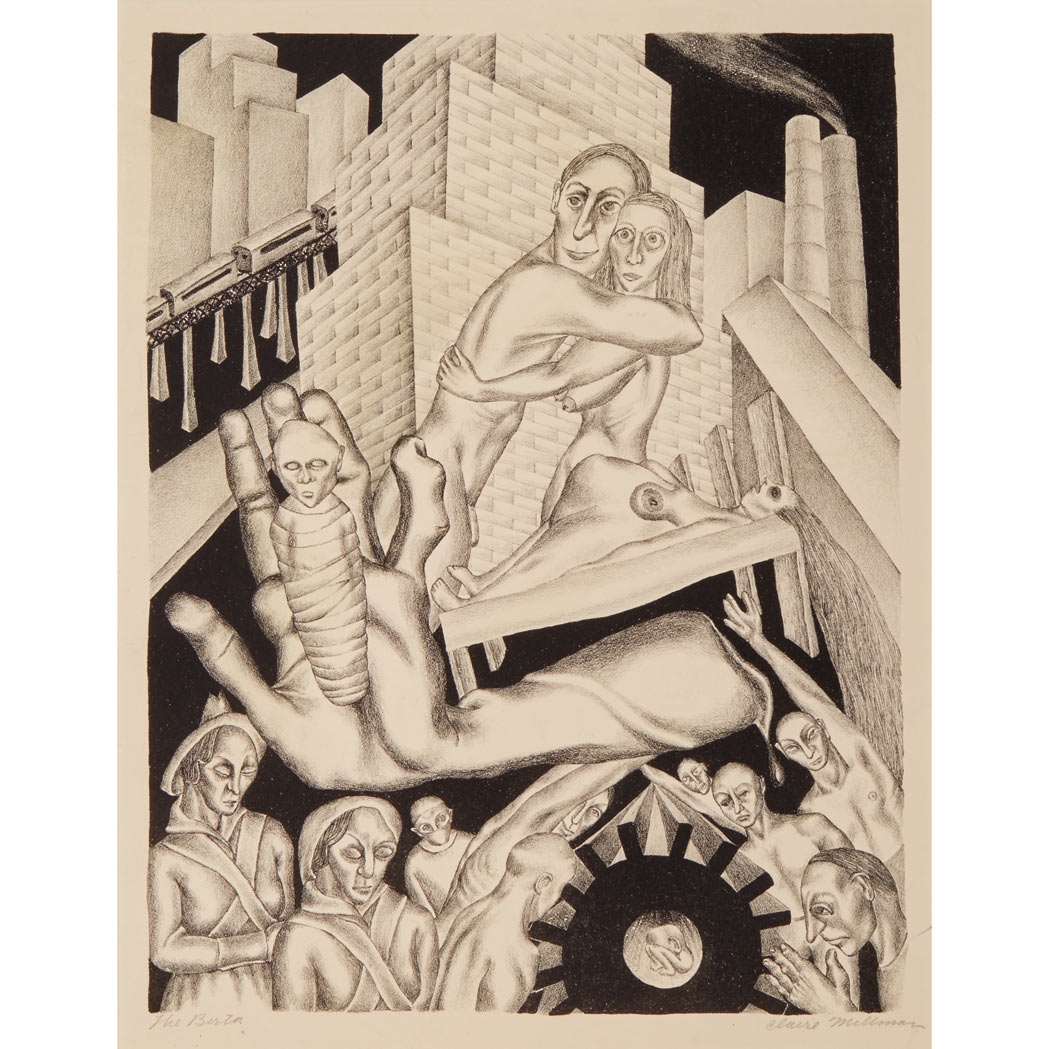 Artwork by Clare Mahl Moore, The Birth, Made of lithograph
