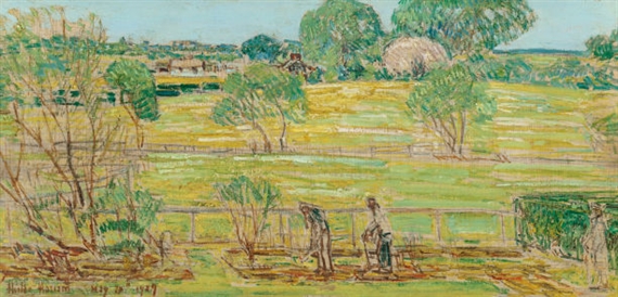 May in the Garden by Childe Hassam, 1929