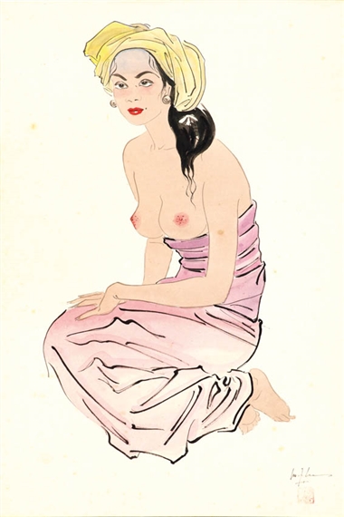 Seated Lady by Lee Man Fong