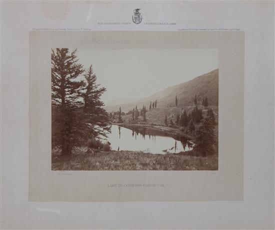 Lake in Conejos Canon, CO by Timothy H. O'Sullivan, circa 1871-1874